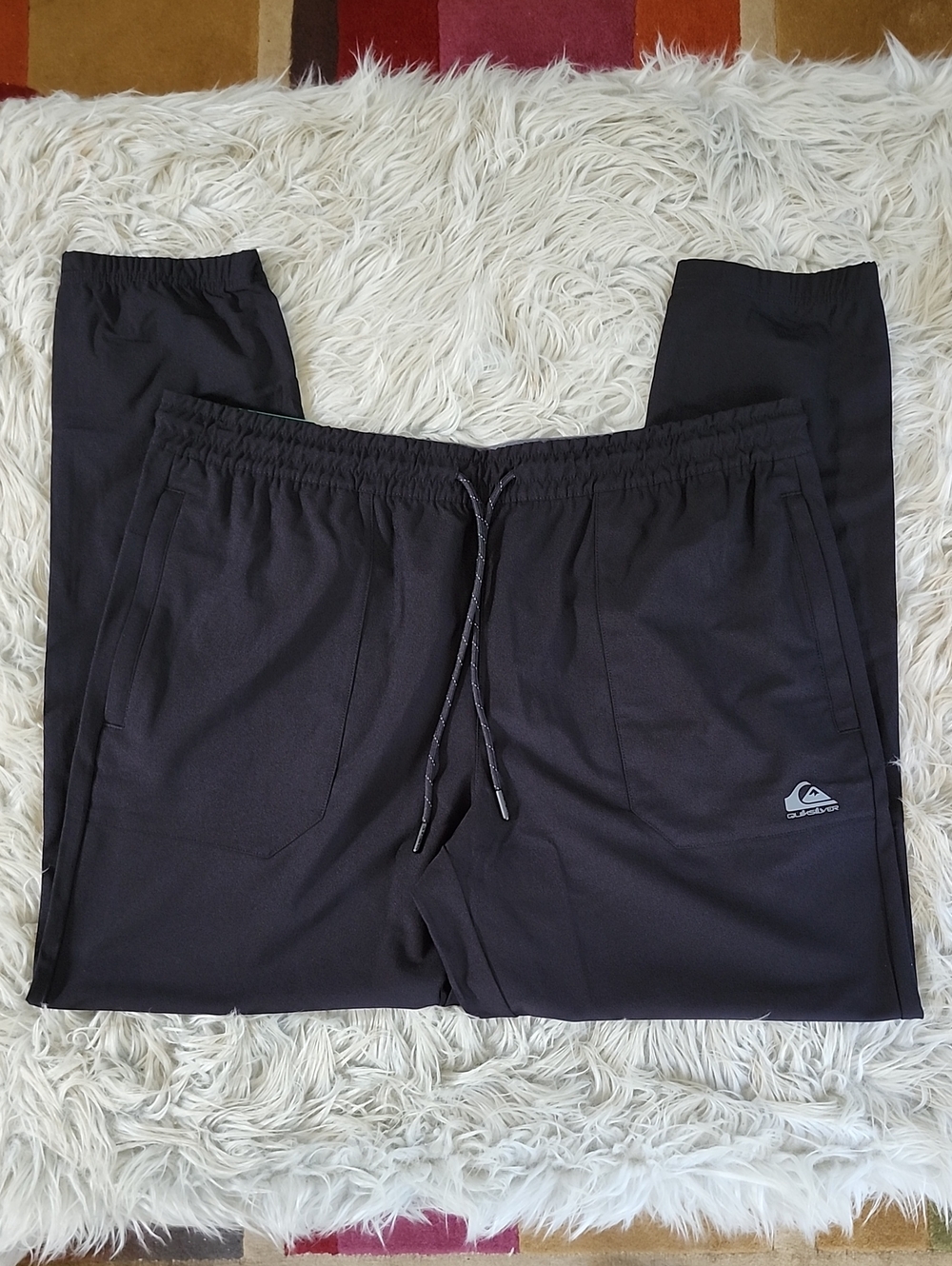 Quiksilver Black Men's Drawstring Joggers- Size XL